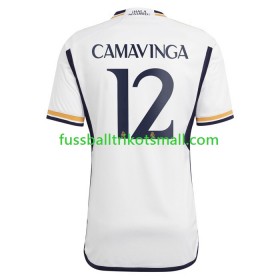 Fußballtrikots Real Madrid Camavinga 12 2023-2024 Kurzarm Heimtrikotsatz kaufen